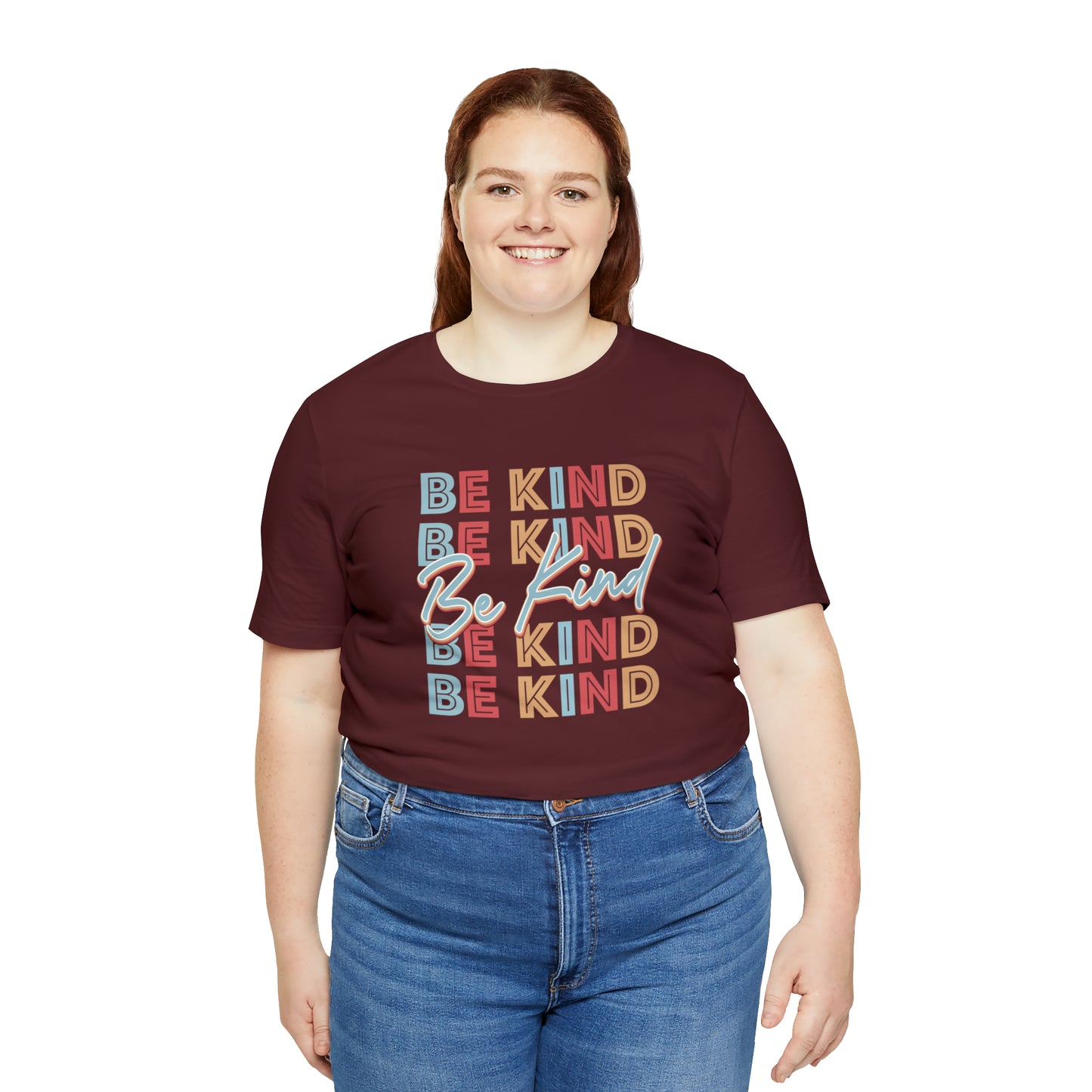 BE KIND on Repeat Unisex Jersey Short Sleeve Tee