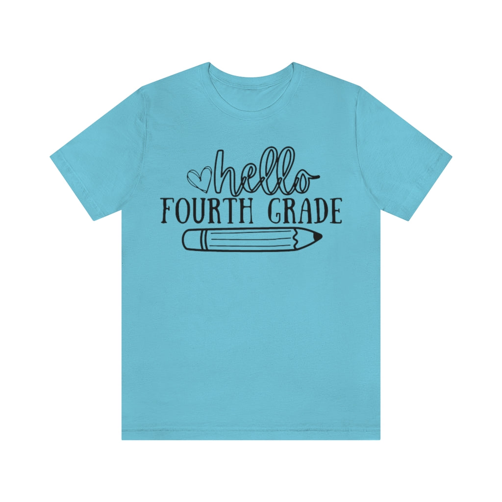 Hello Fourth Grade Unisex Jersey Short Sleeve Tee