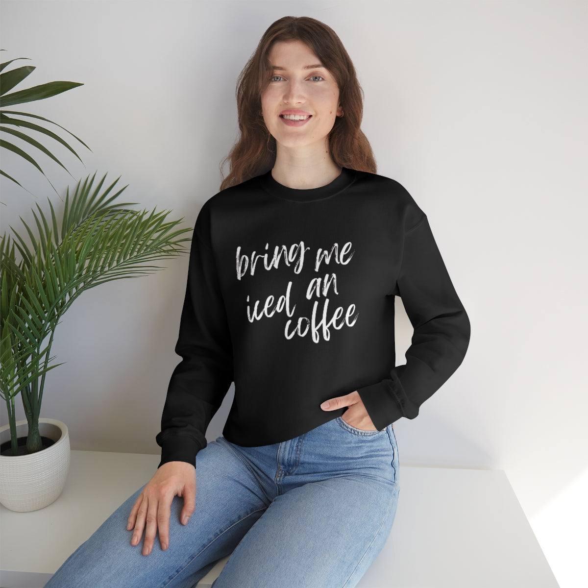 Bring Me An Iced Coffee Unisex Heavy Blend™ Crewneck Sweatshirt