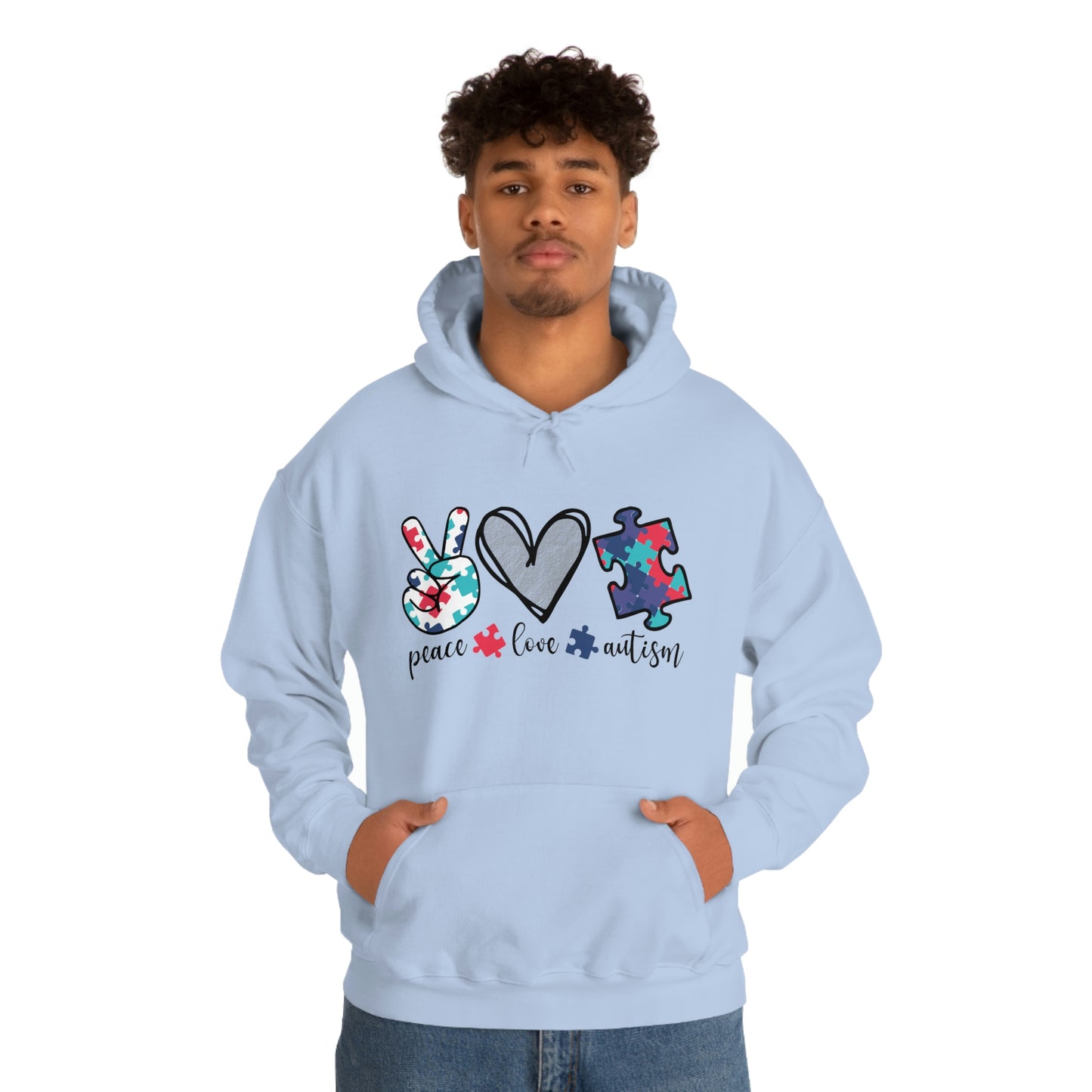 Peace Love Autism Unisex Hoodie
