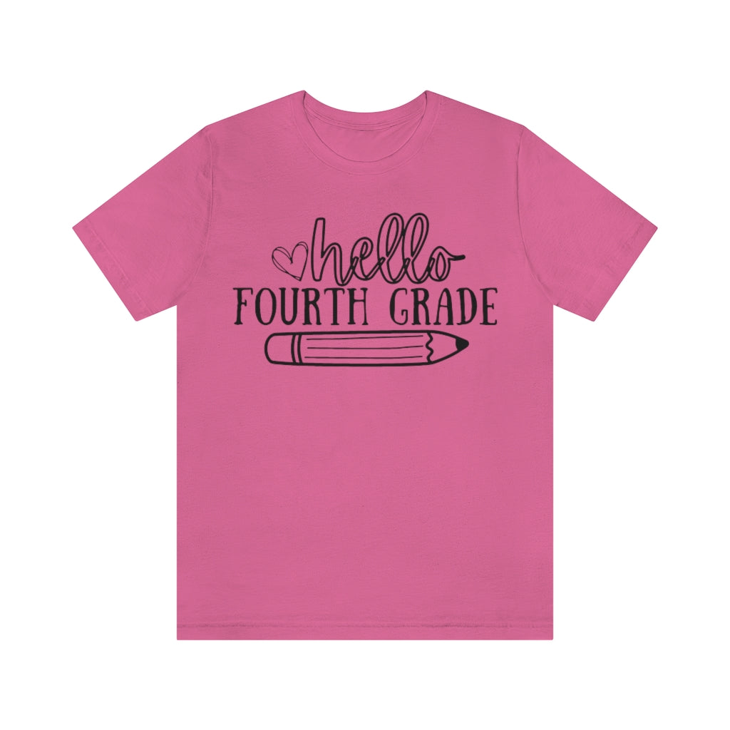 Hello Fourth Grade Unisex Jersey Short Sleeve Tee