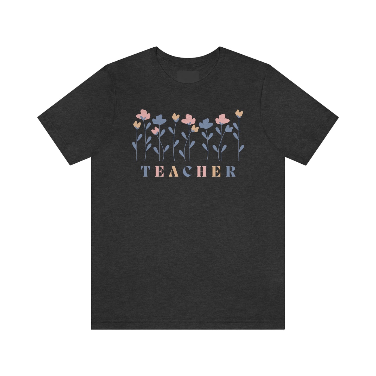 Spring Flowers Teacher Unisex Jersey Short Sleeve Tee