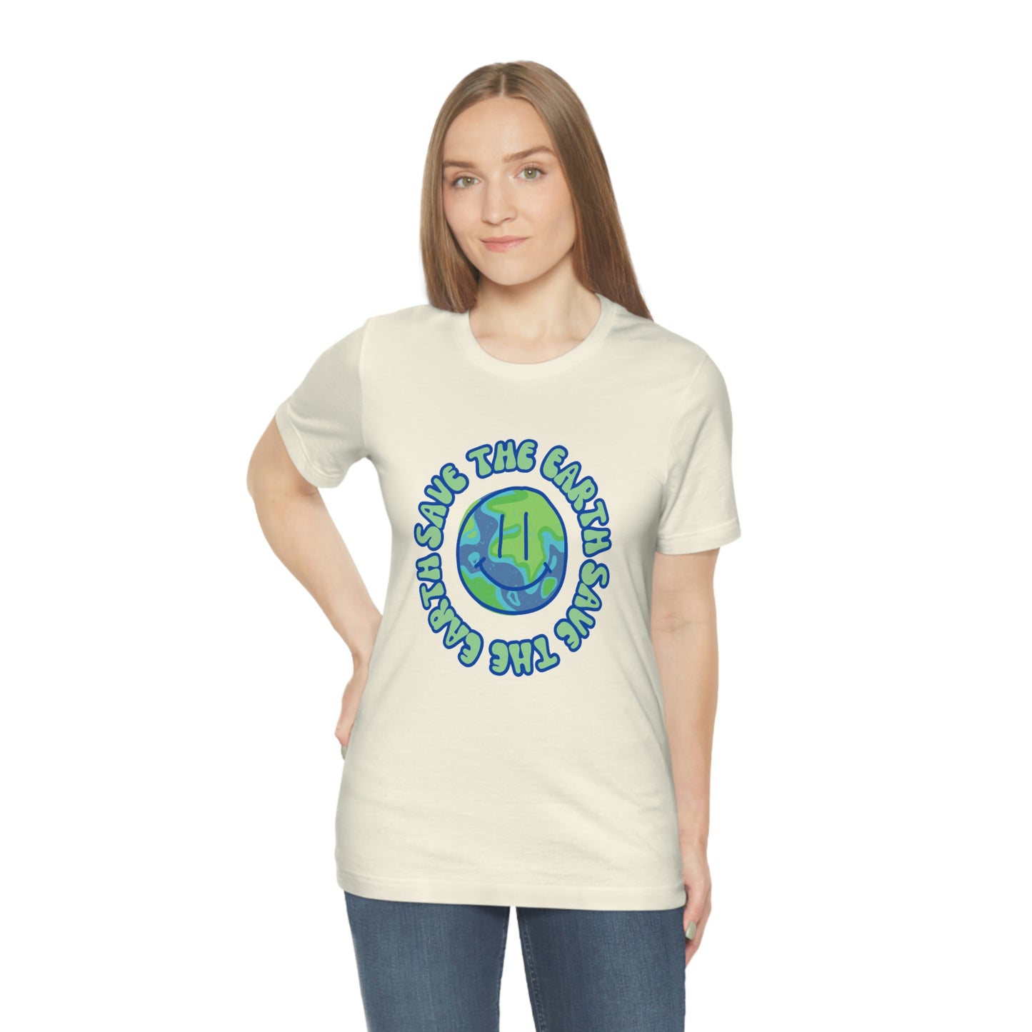 Save the Earth Smiley Unisex Jersey Short Sleeve Tee
