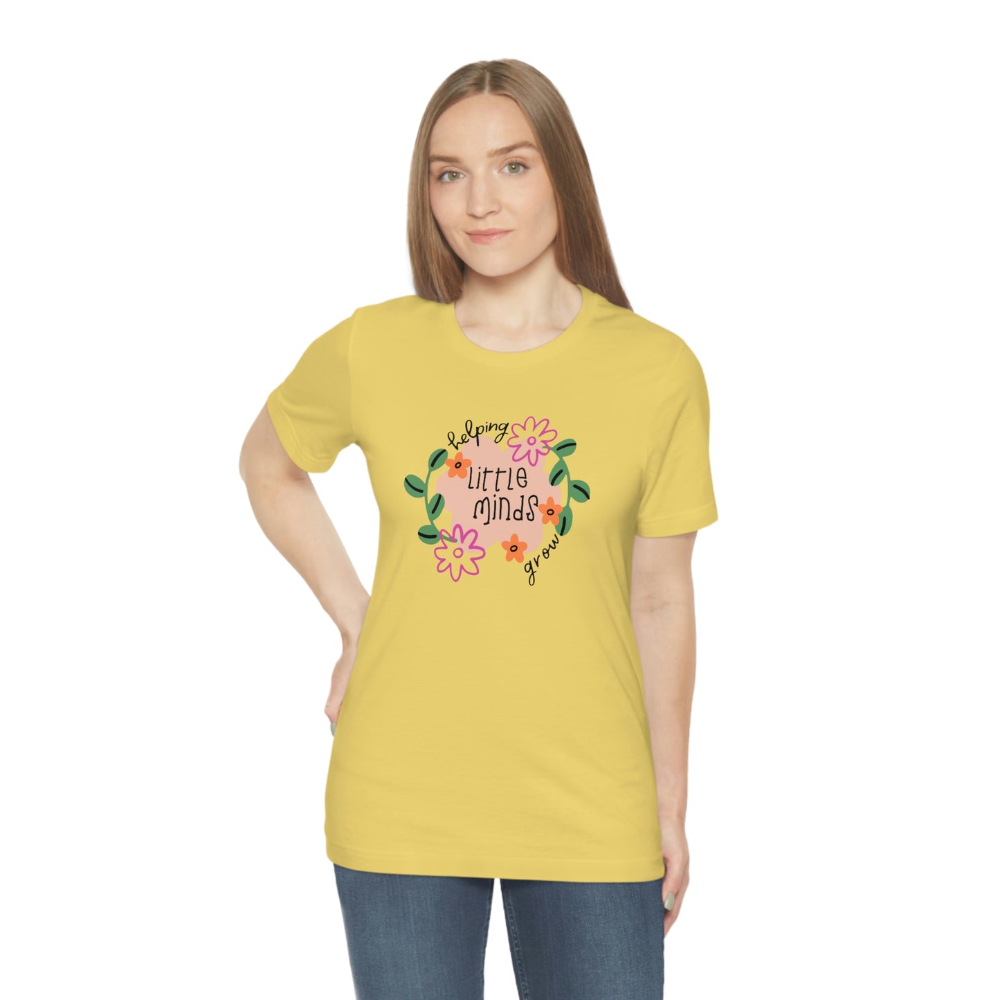 Helping Little Minds Grow Unisex Jersey Short Sleeve Tee