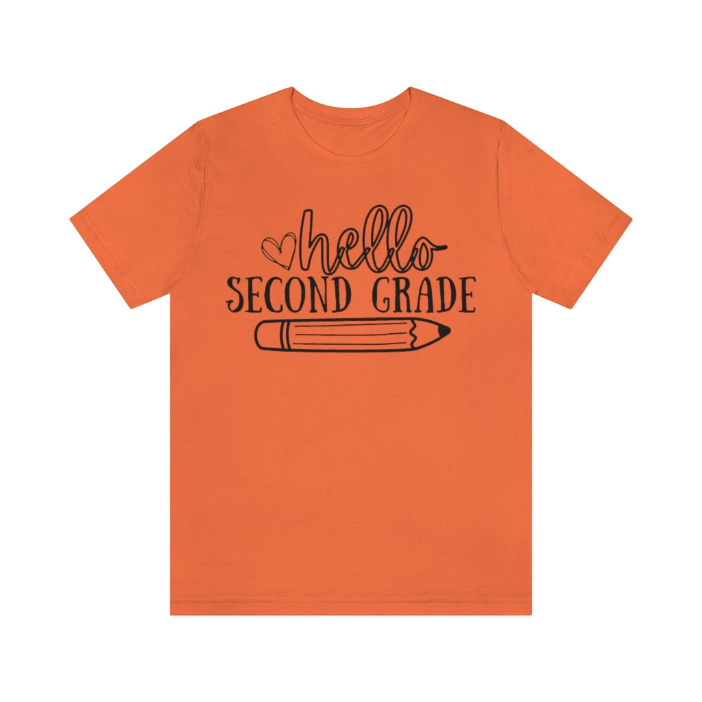 Hello Second Grade Unisex Jersey Short Sleeve Tee
