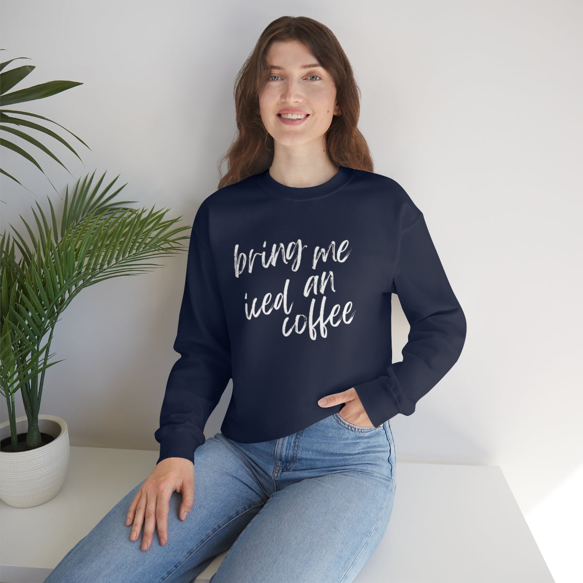 Bring Me An Iced Coffee Unisex Heavy Blend™ Crewneck Sweatshirt