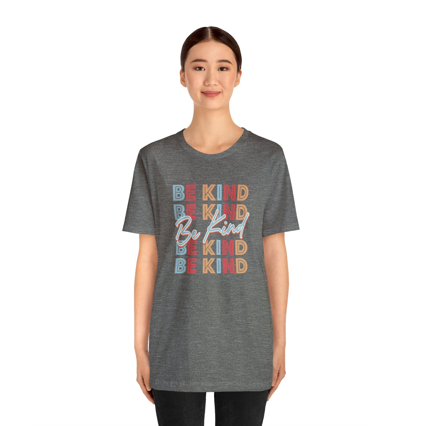 BE KIND on Repeat Unisex Jersey Short Sleeve Tee