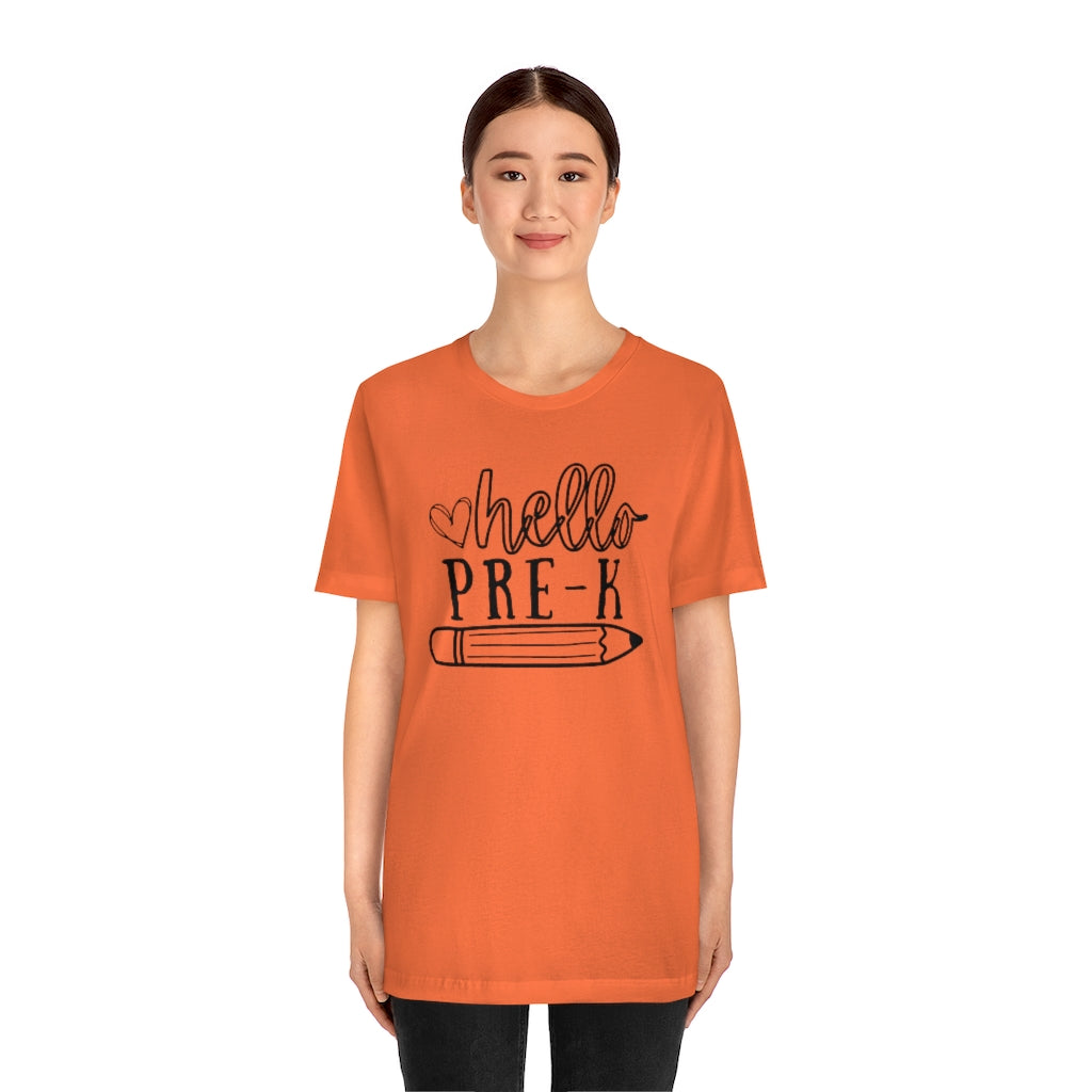 Hello Pre-K Unisex Jersey Short Sleeve Tee