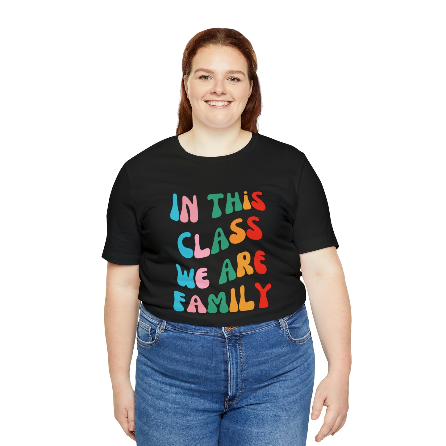 In This Class We Are Family Retro Unisex Jersey Short Sleeve Tee