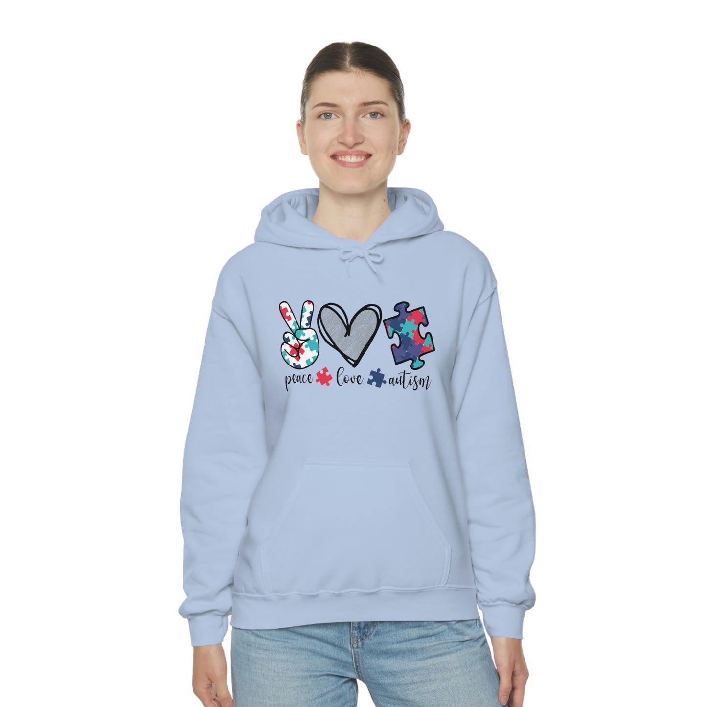 Peace Love Autism Unisex Hoodie