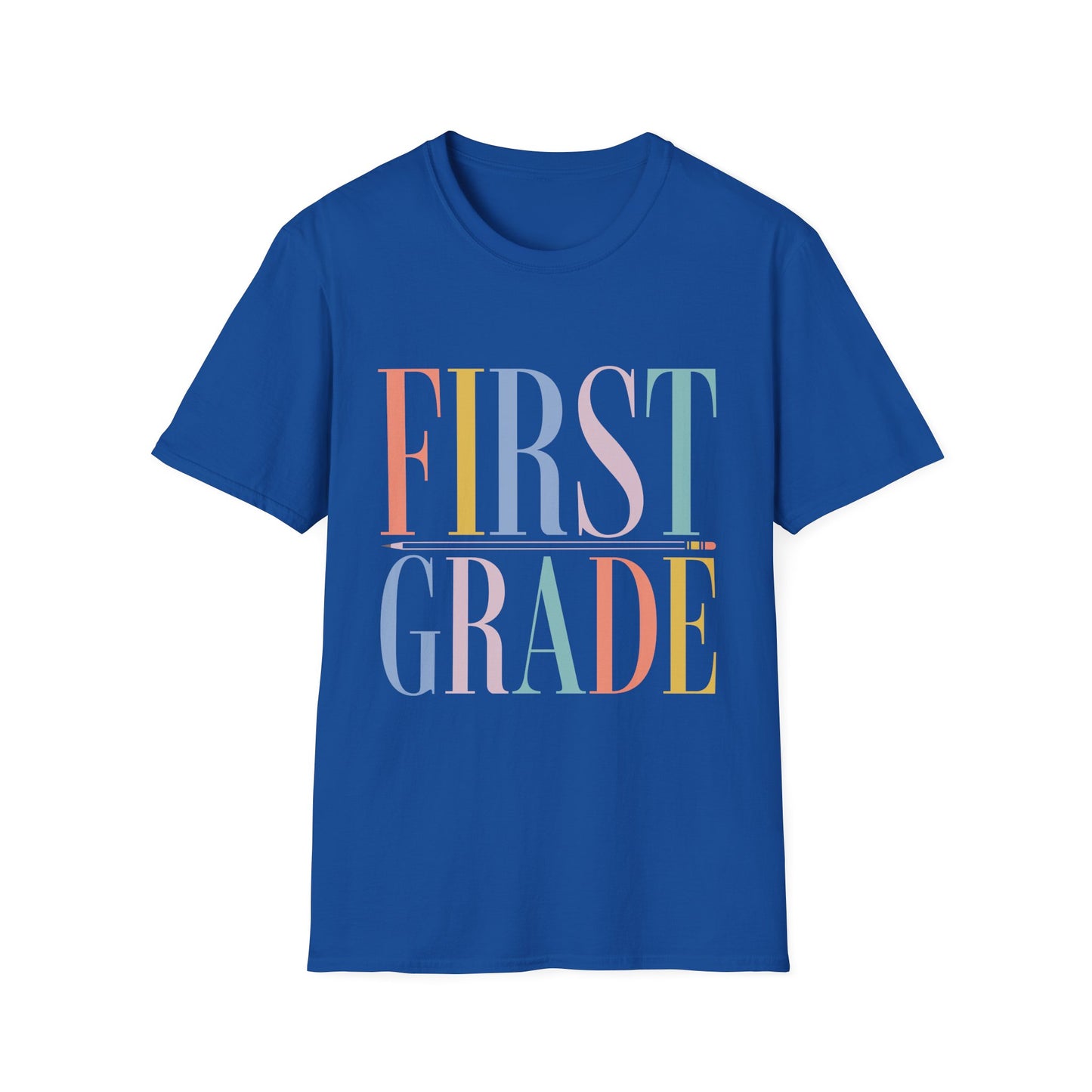 First Grade Colorblock Teacher Tee