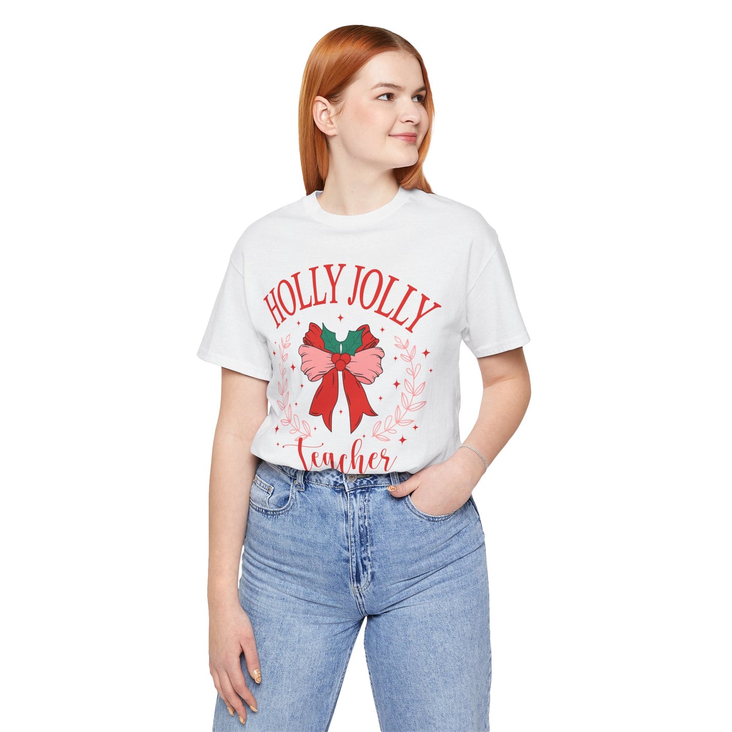 Holly Jolly Festive Teacher Tee
