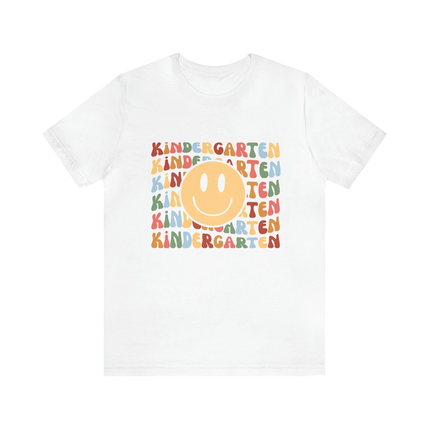 Kindergarten Smiley Retro Print Unisex Jersey Short Sleeve Tee
