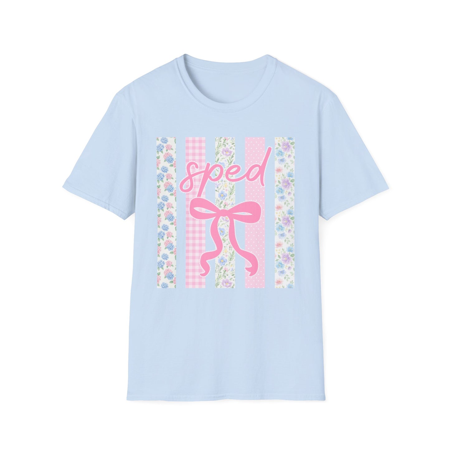 SPED Teacher Floral Bow Coquette Graphic Tee | Vintage Aesthetic Shirt