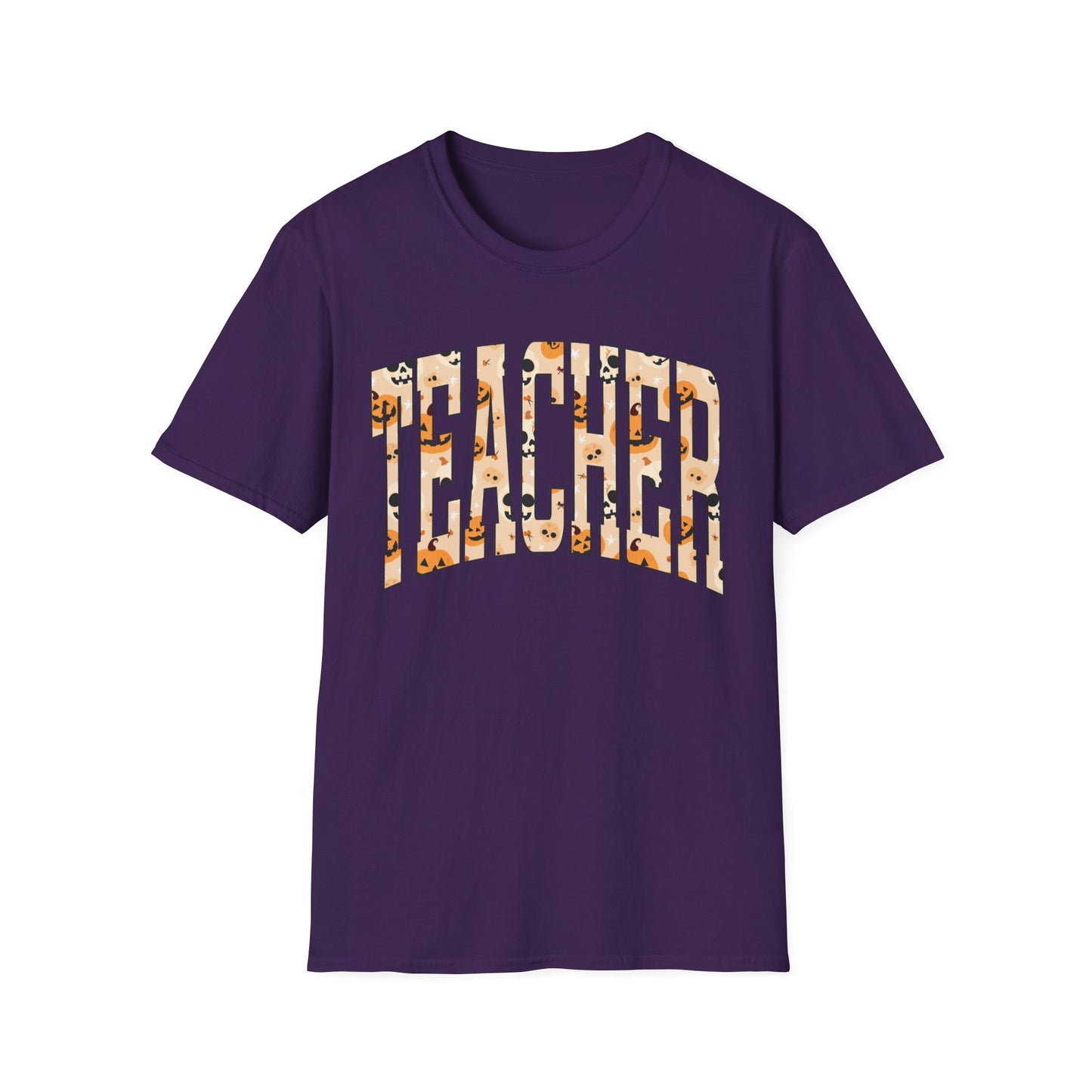 Halloween Graphic Varsity Letter Teacher Tee