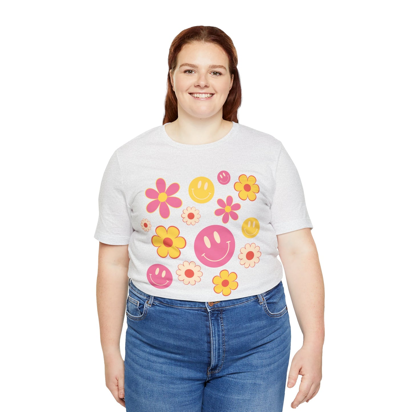 Spring Smiles & Flowers Unisex Jersey Short Sleeve Tee