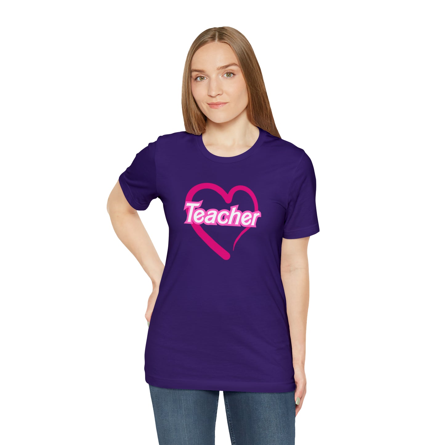 Teacher Doll Font Unisex Jersey Short Sleeve Tee