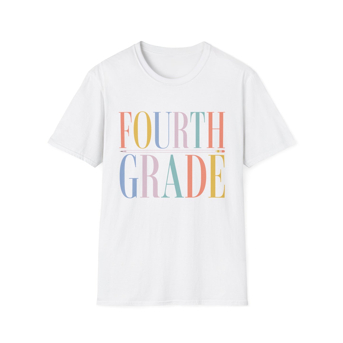 Fourth Grade Colorblock Teacher Tee