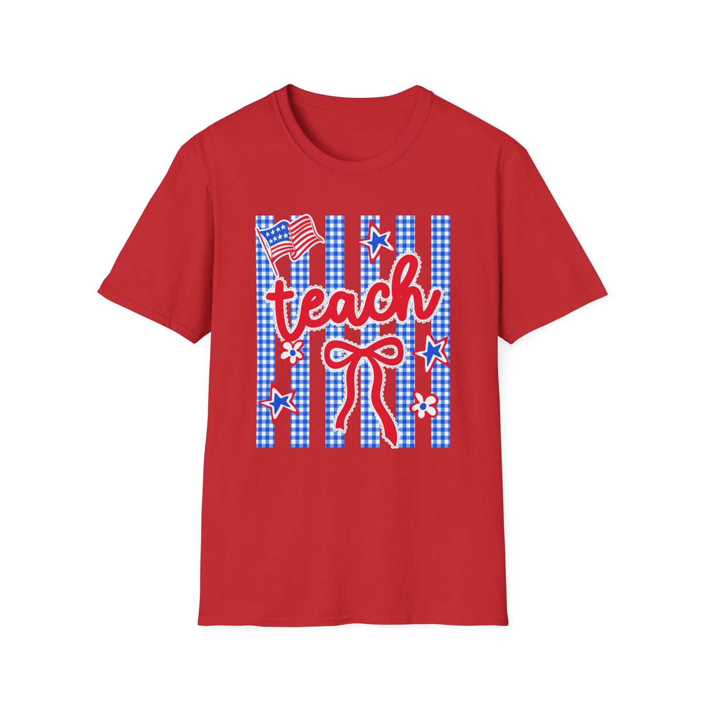Teach Red White & Blue Stars Tee