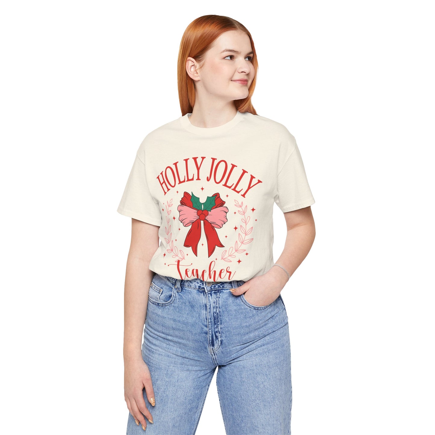 Holly Jolly Festive Teacher Tee