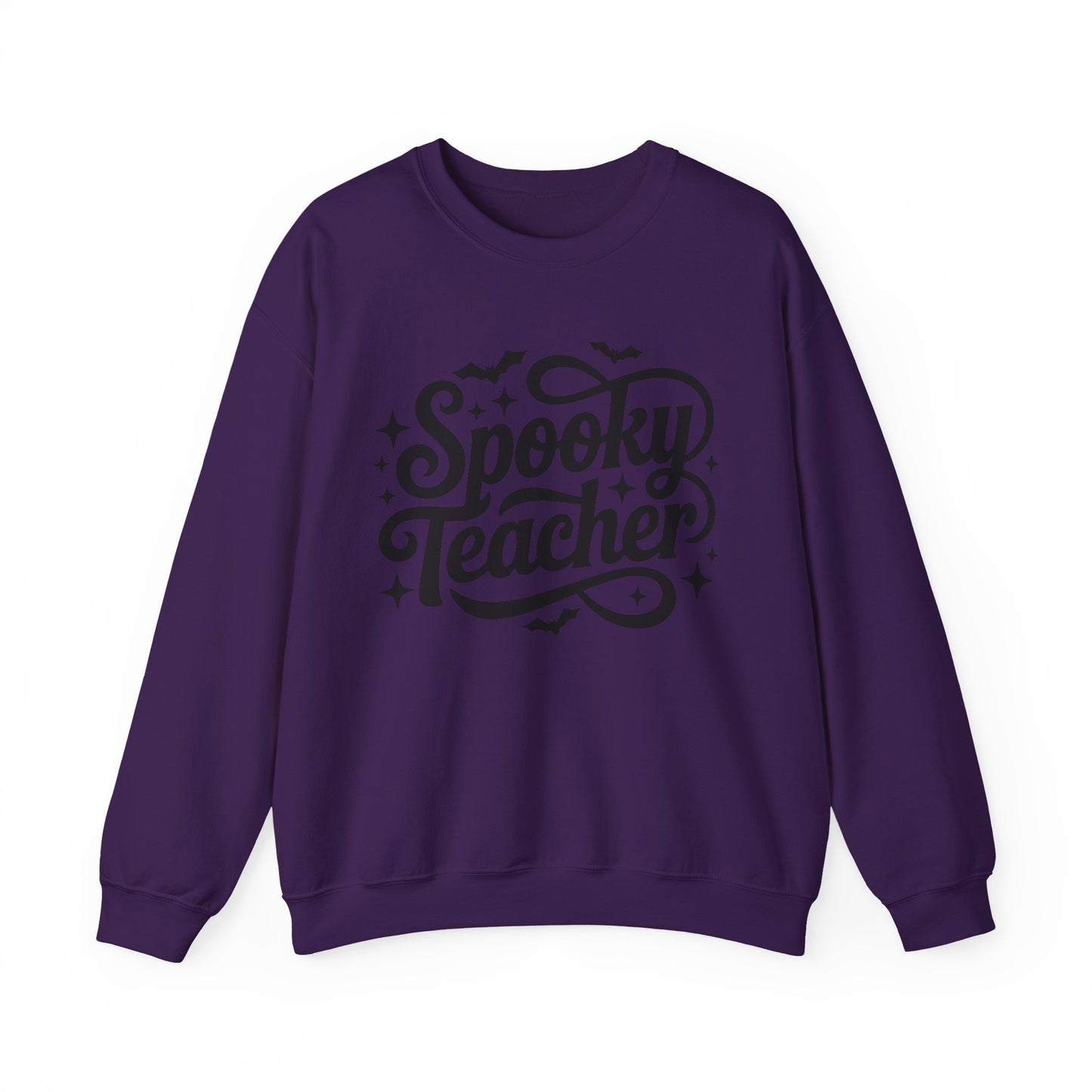 Halloween Spooky Teacher Cursive Graphic Sweatshirt