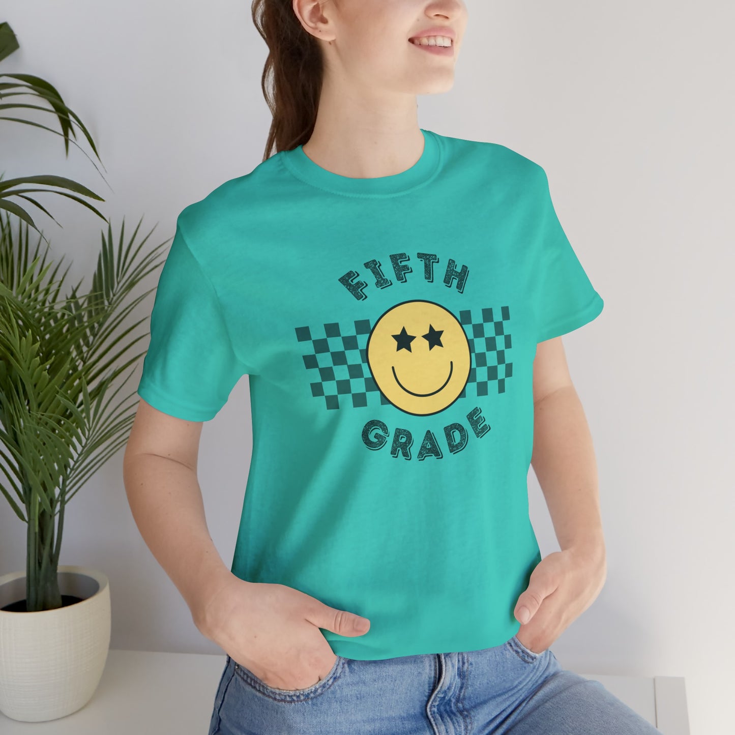 Fifth Grade Star Eyed Smiley Tee