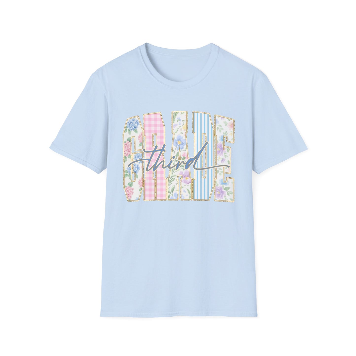 Third Grade Teacher Shirt | Floral Coquette Back to School Tee