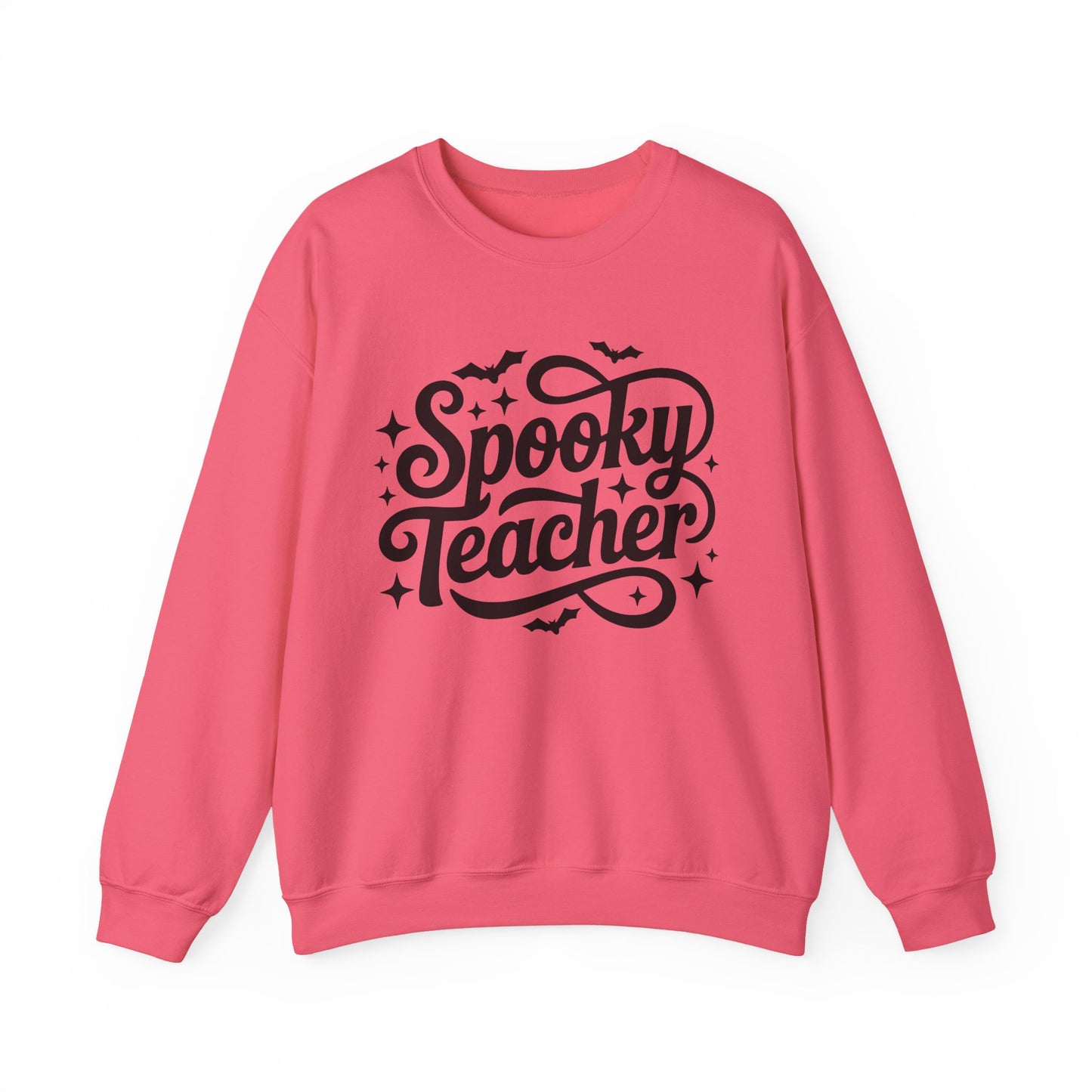 Halloween Spooky Teacher Cursive Graphic Sweatshirt