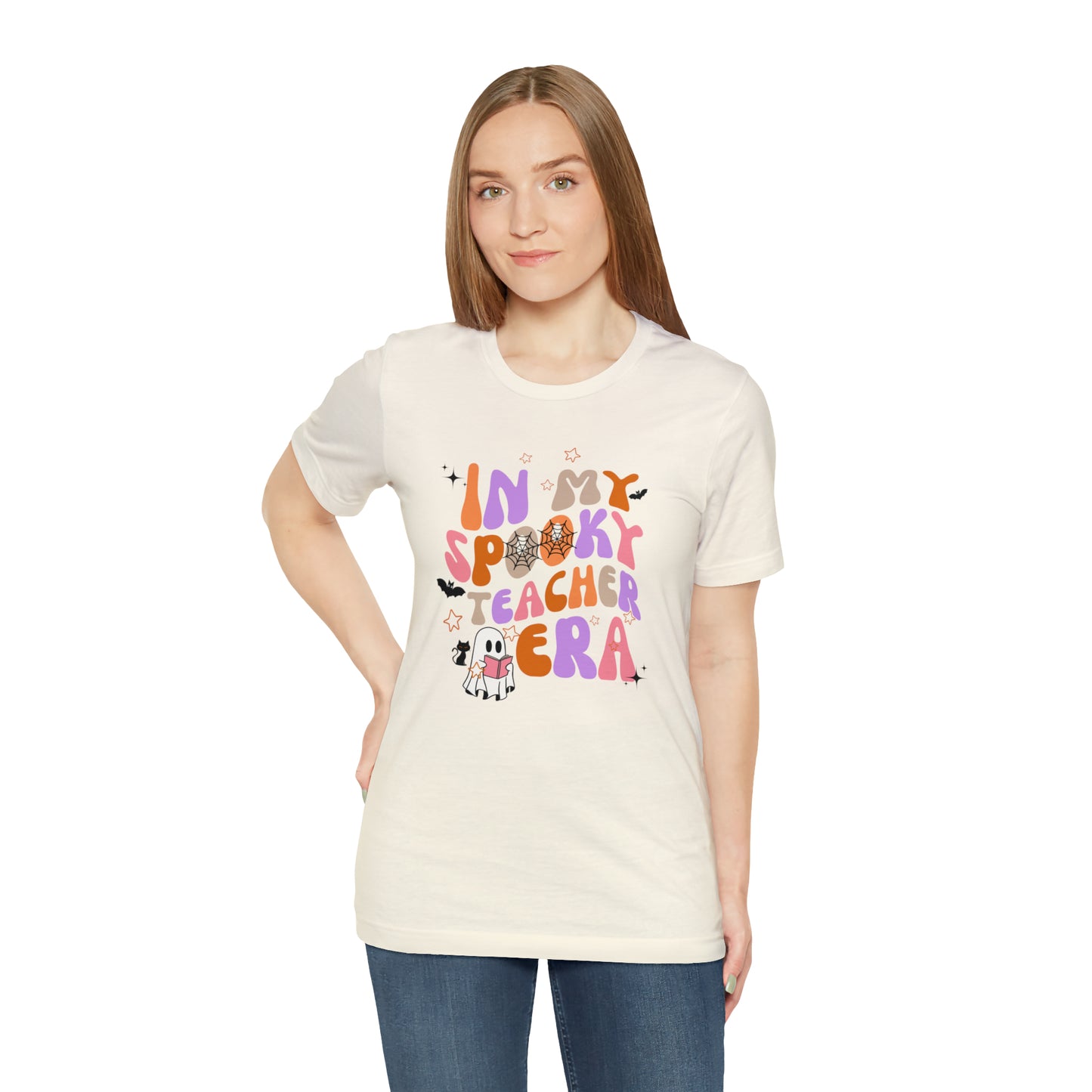 In My Spooky Teacher Era Unisex Jersey Short Sleeve Tee
