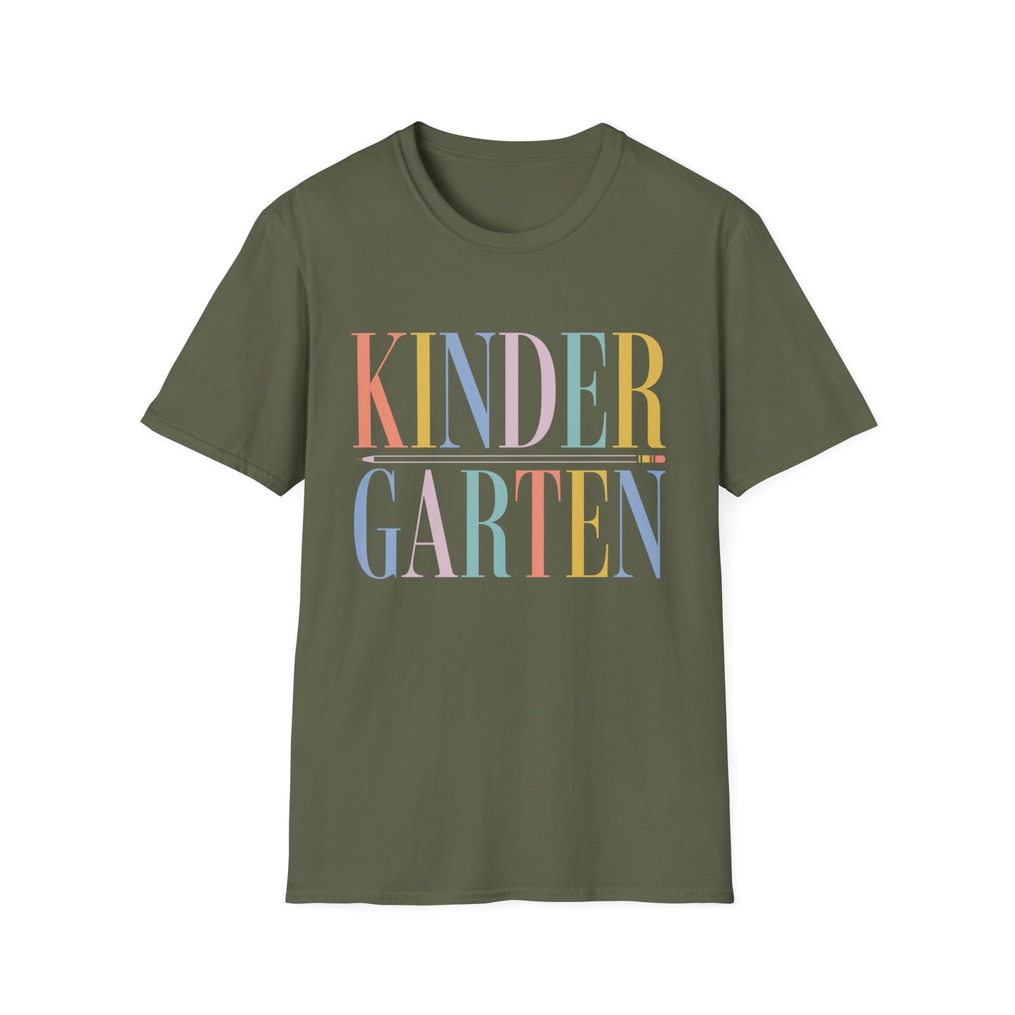 Kindergarten Colorblock Teacher Tee