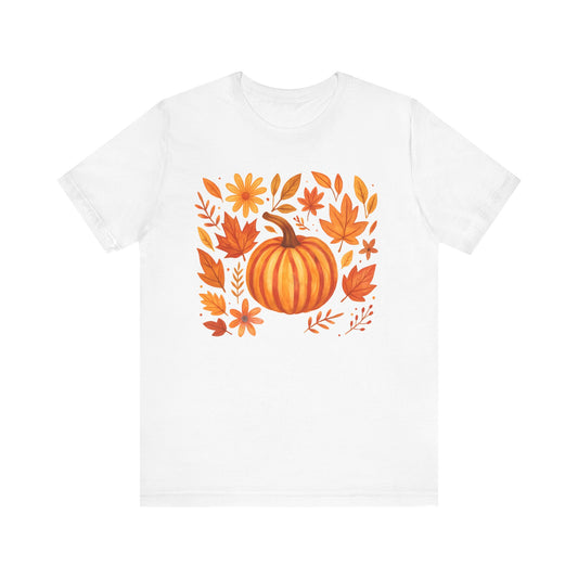 Autumn Pumpkins & Leaves Graphic Tee