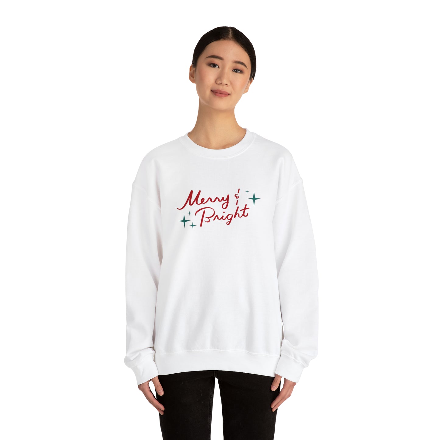 Merry & Bright Red Unisex Heavy Blend™ Crewneck Sweatshirt