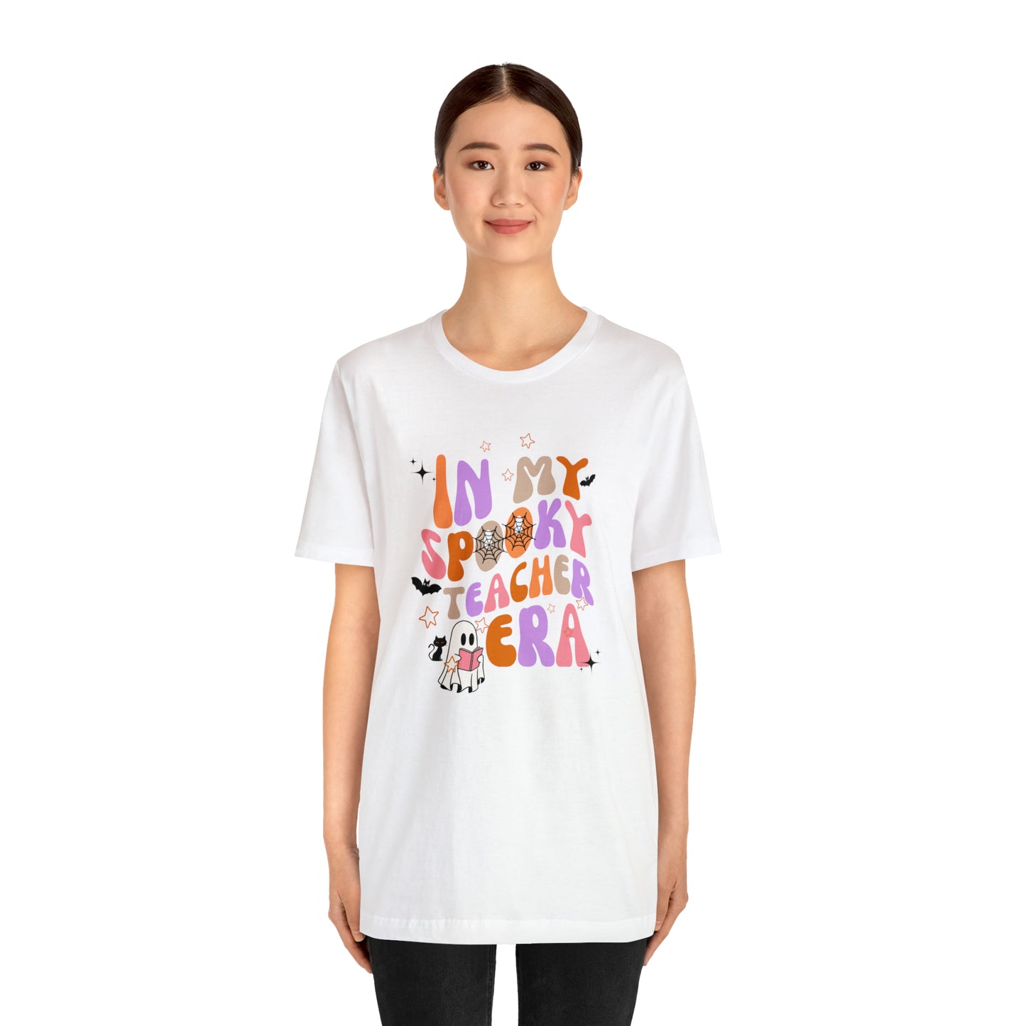 In My Spooky Teacher Era Unisex Jersey Short Sleeve Tee