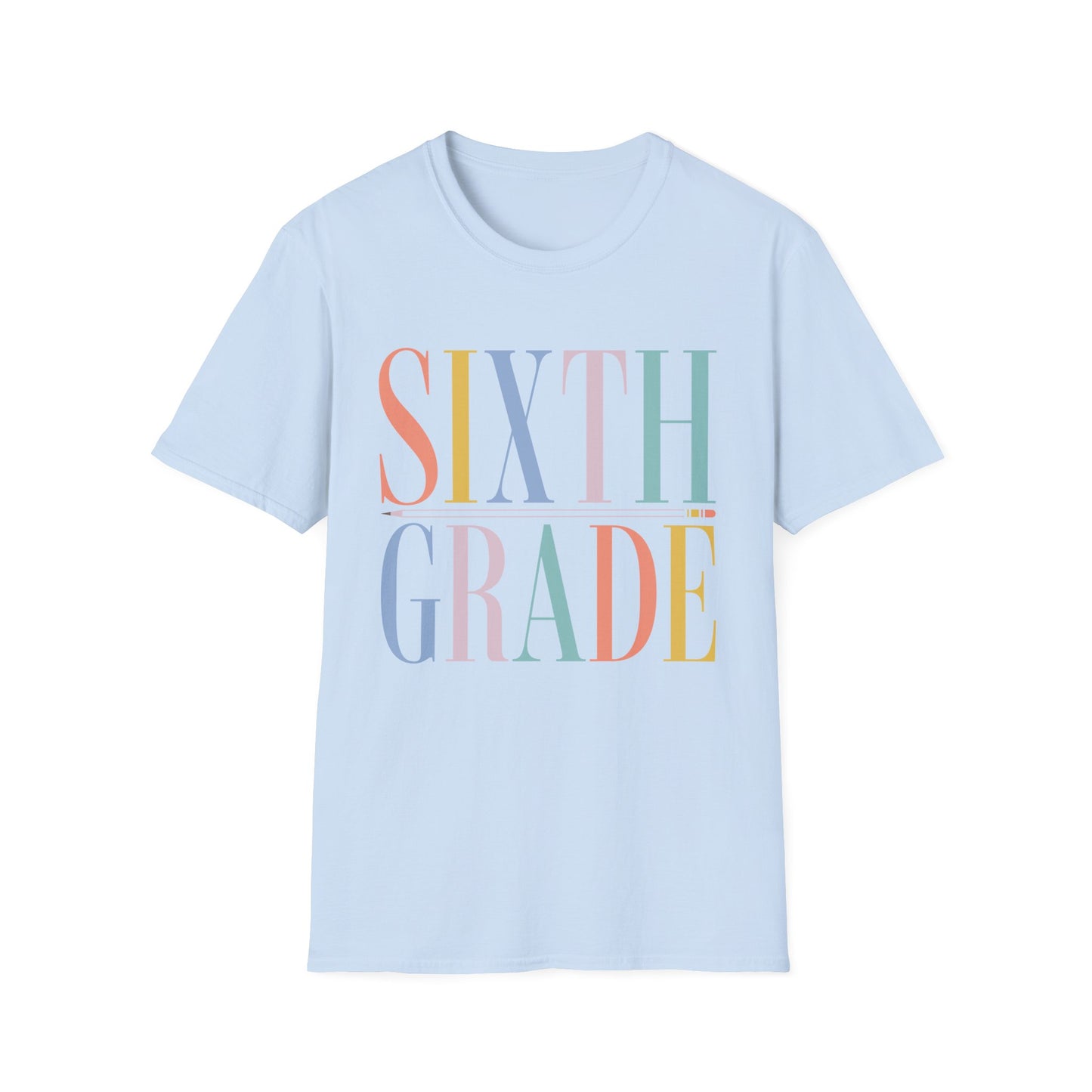 Sixth Grade Colorblock Teacher Tee