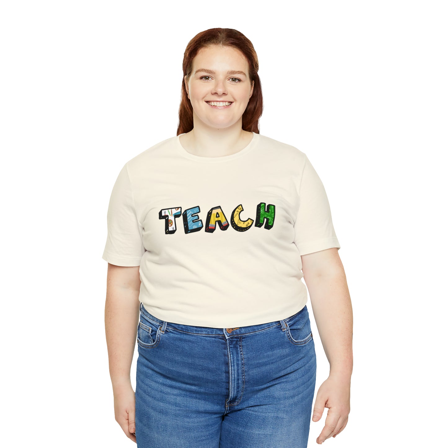 TEACH Graphic Print Unisex Jersey Short Sleeve Tee