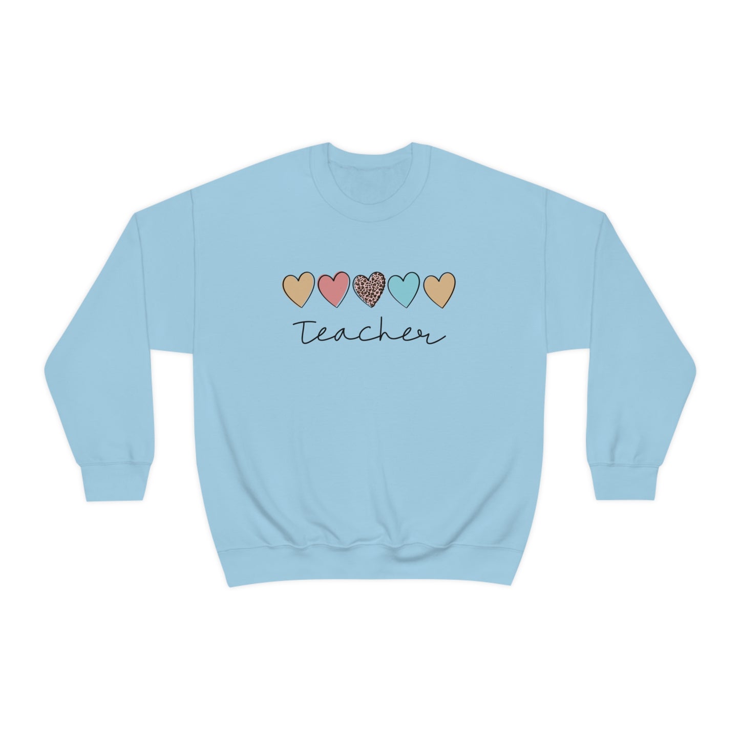 Teacher with Hearts Unisex Heavy Blend™ Crewneck Sweatshirt