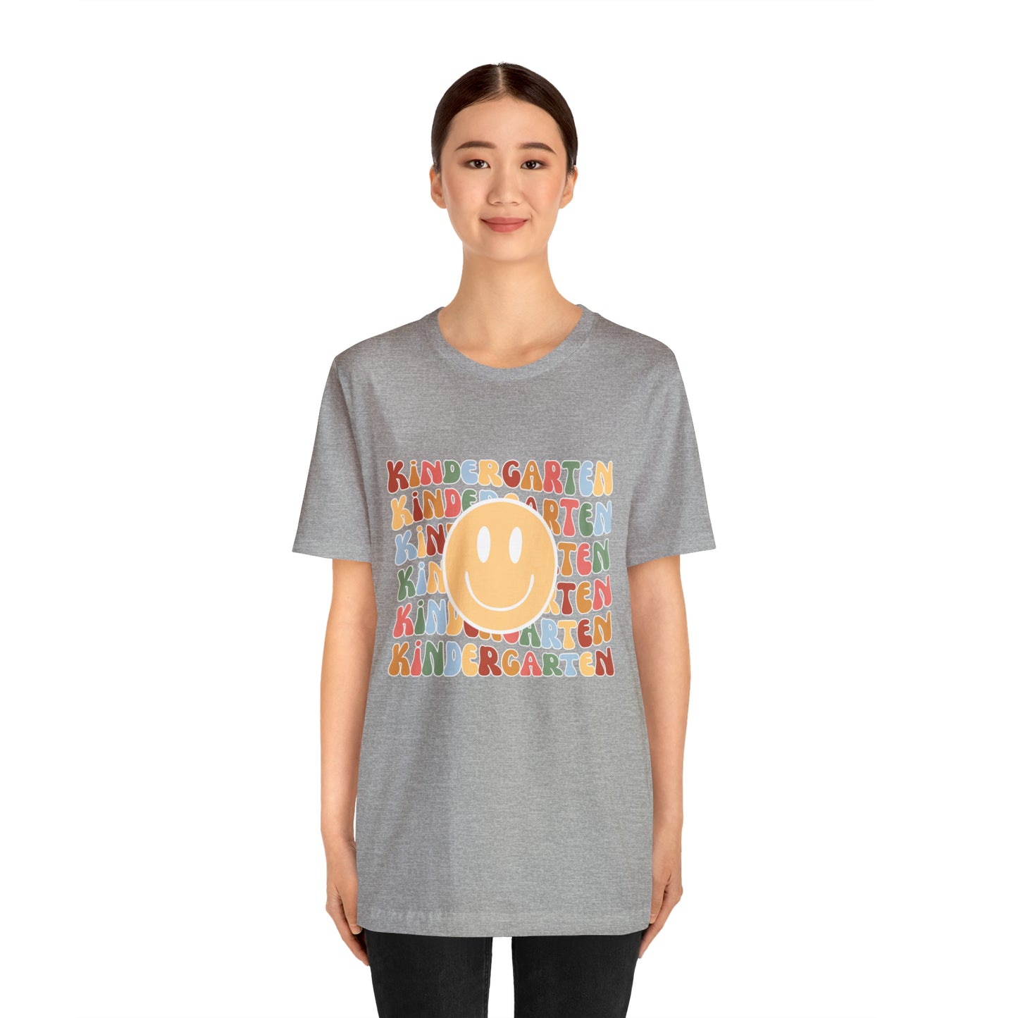 Kindergarten Smiley Retro Print Unisex Jersey Short Sleeve Tee