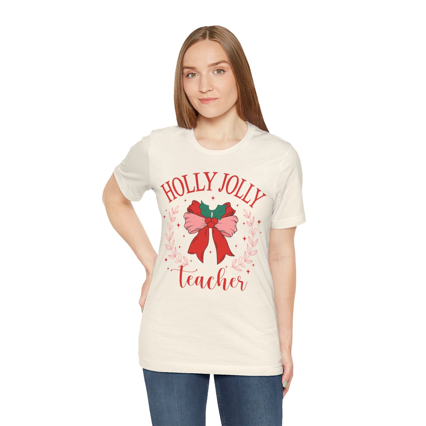 Holly Jolly Festive Teacher Tee