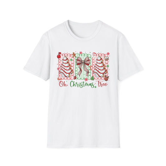 Oh Christmas Tree Teacher Tee Vintage Holiday Bow.