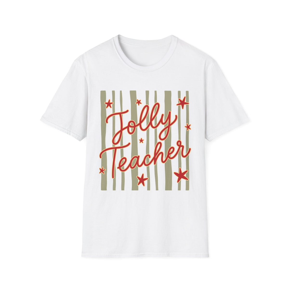Jolly Teacher Christmas Holiday Teacher Tee