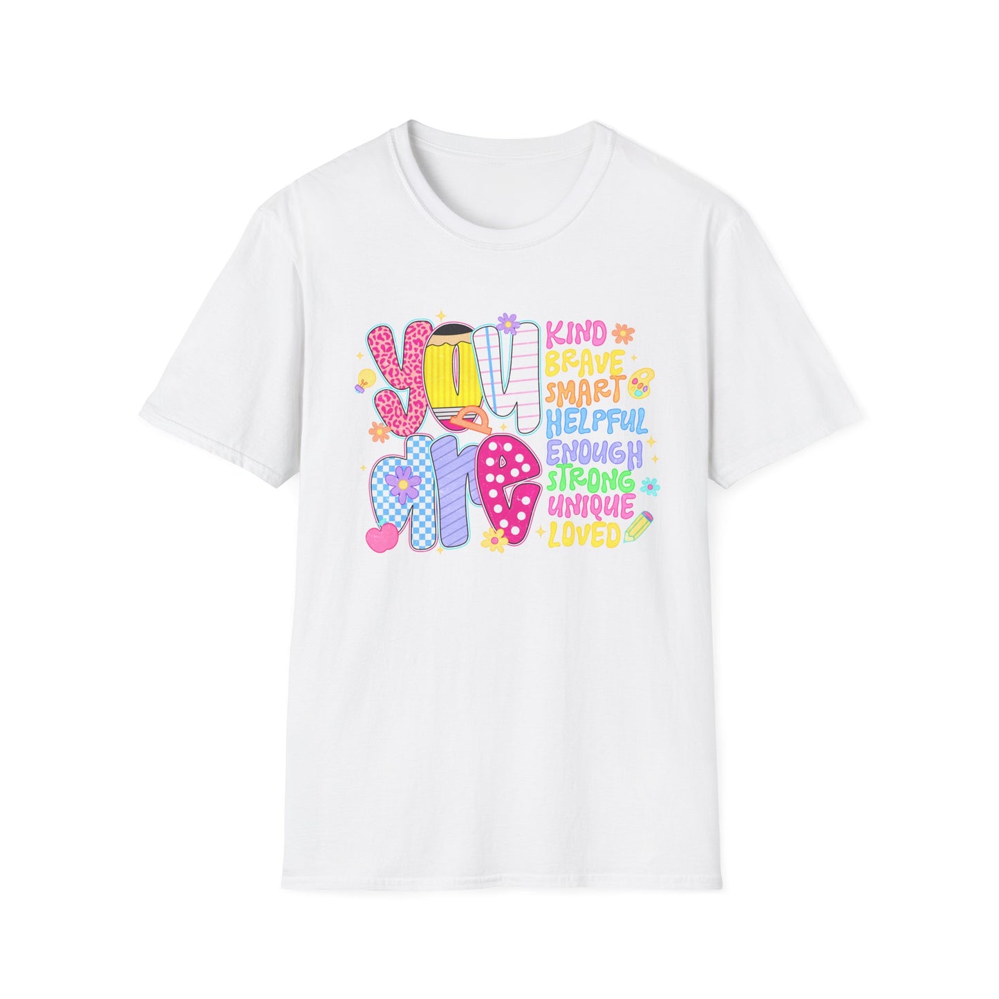 Kind Brave Smart Strong Loved Teacher Shirt | Positive Affirmation Tee