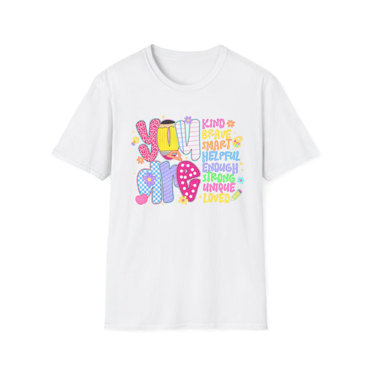 Kind Brave Smart Strong Loved Teacher Shirt | Positive Affirmation Tee