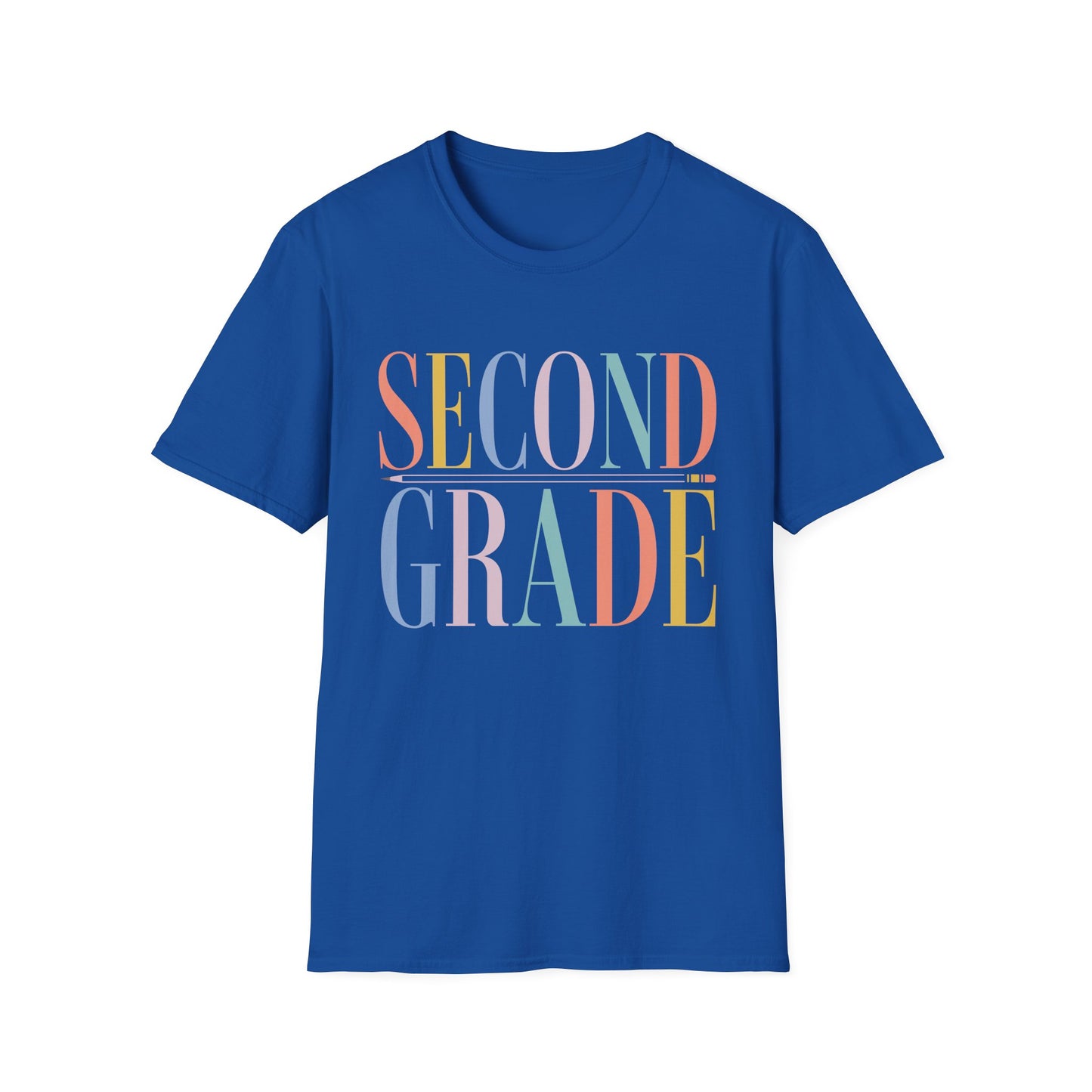 Second Grade Colorblock Teacher Tee