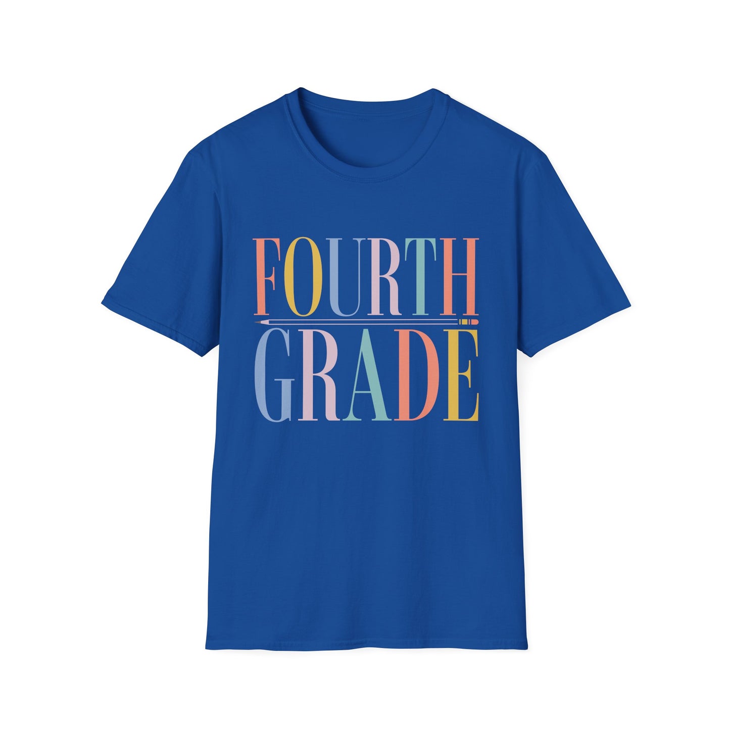 Fourth Grade Colorblock Teacher Tee