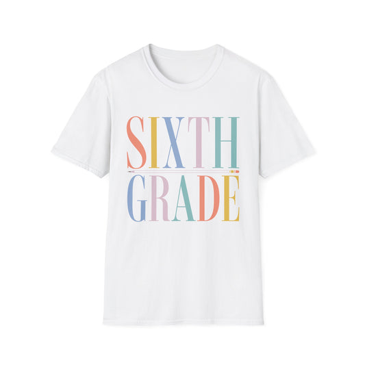 Sixth Grade Colorblock Teacher Tee