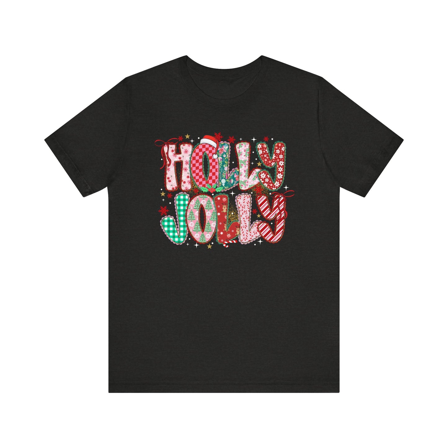 Holly Jolly Patchwork Tee White Stars
