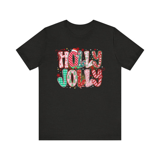 Holly Jolly Patchwork Tee White Stars