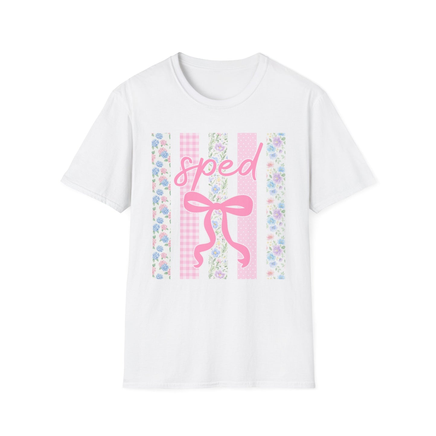 SPED Teacher Floral Bow Coquette Graphic Tee | Vintage Aesthetic Shirt