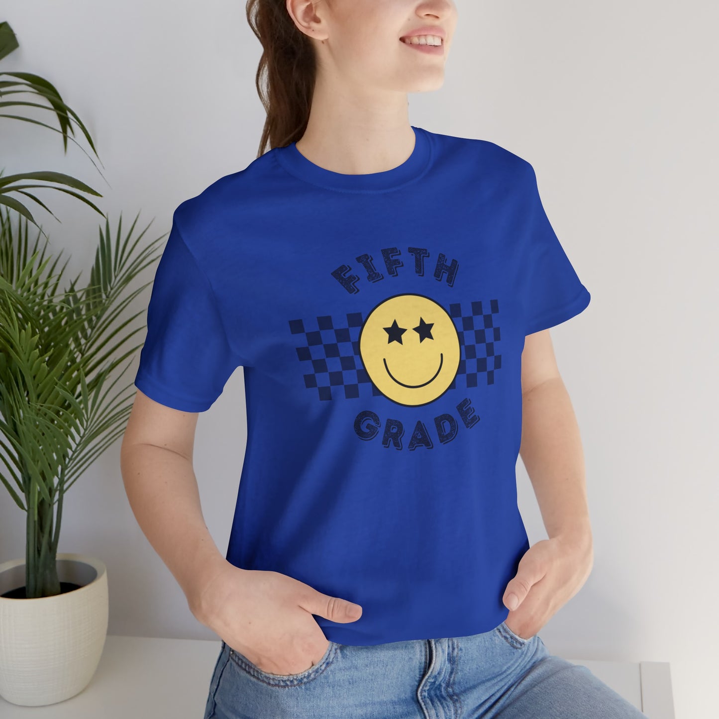 Fifth Grade Star Eyed Smiley Tee