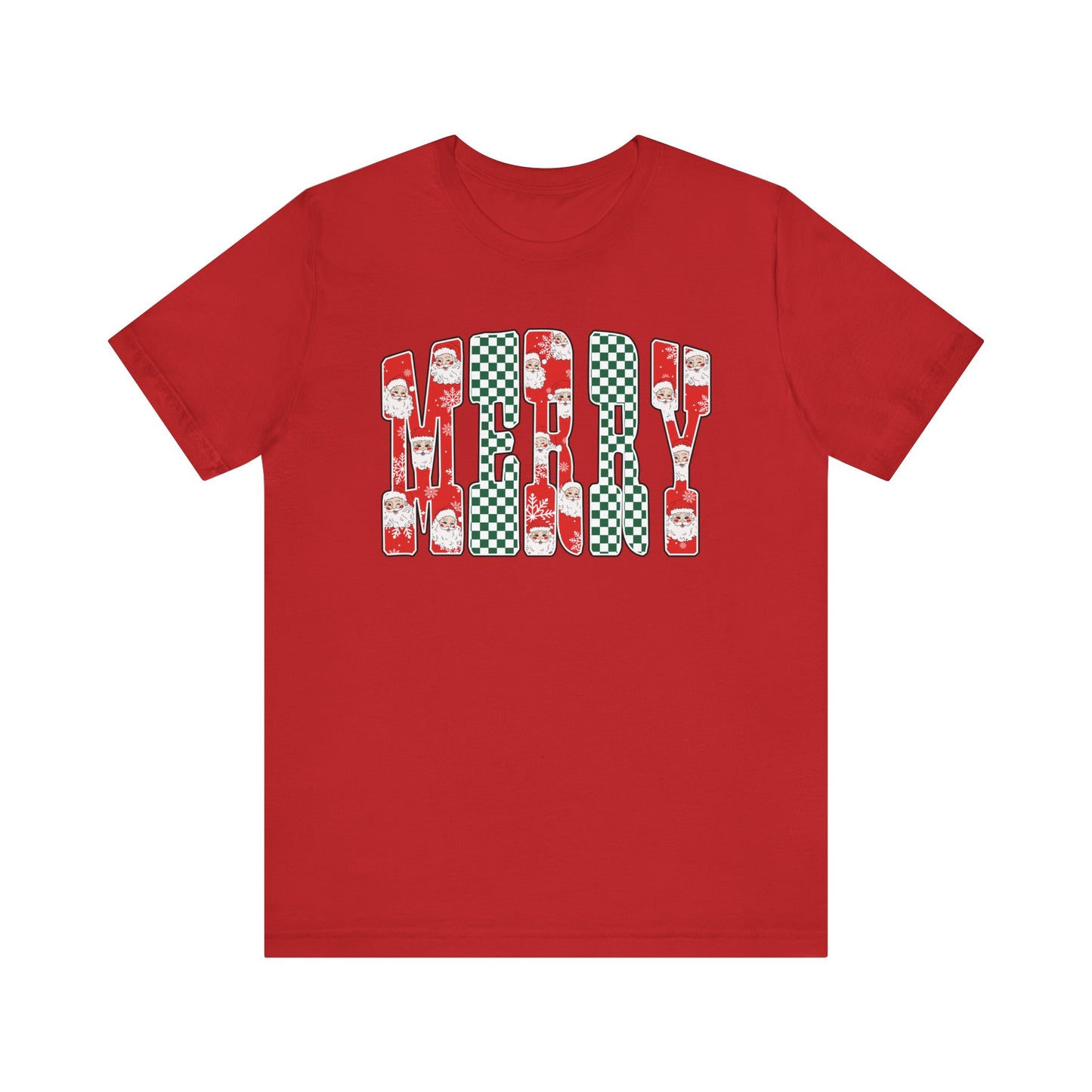Merry Graphic Letters Holiday Tee